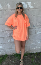 Load image into Gallery viewer, Neon Peach oversized Tee
