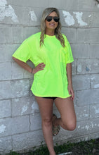 Load image into Gallery viewer, Neon Green oversized tee
