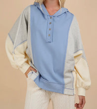 Load image into Gallery viewer, Blue Hoodie Dolman Sleeve Hoodie

