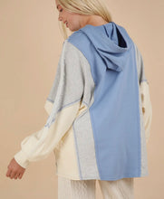 Load image into Gallery viewer, Blue Hoodie Dolman Sleeve Hoodie
