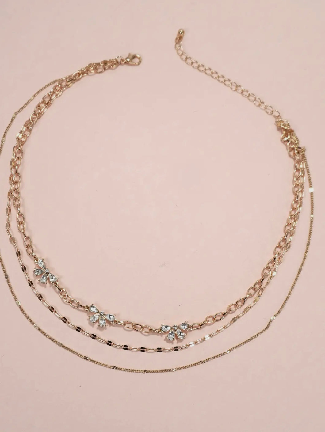 Multi Layer Bow Necklace