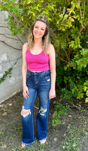 Load image into Gallery viewer, Pink Ribbed Crop Tank
