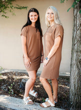 Load image into Gallery viewer, Ribbed T-Shirt Dress
