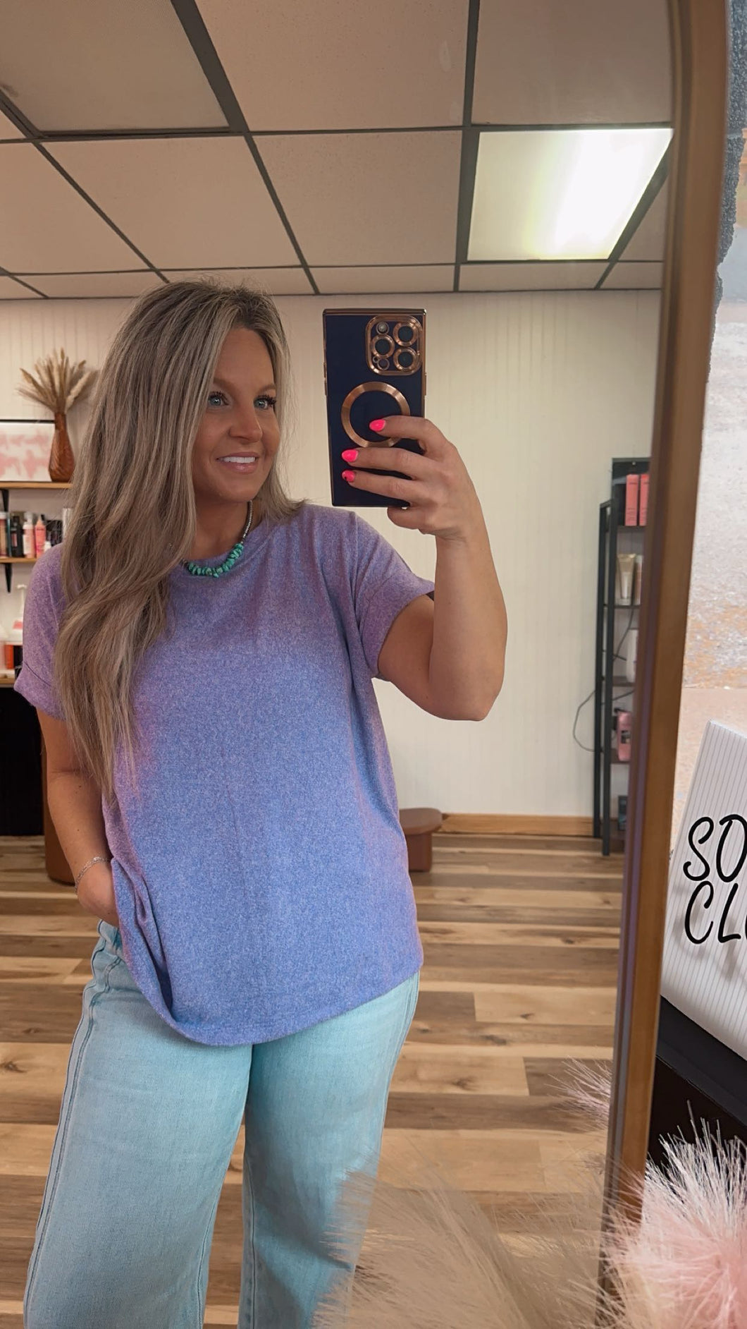 Lavender Soft Melange Tee