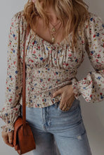 Load image into Gallery viewer, Boho Floral V-Neck Blouse
