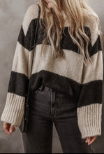 Load image into Gallery viewer, Black Color Block Sweater

