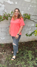 Load image into Gallery viewer, Neon Peach V-neck
