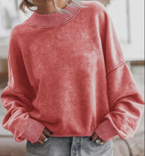 Load image into Gallery viewer, Crew Neck sweatshirt coral/red

