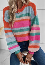 Load image into Gallery viewer, Multi colored Dropped Shoulder Sweatshirt
