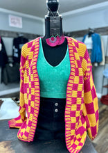 Load image into Gallery viewer, Vibrant Checkered Cardi
