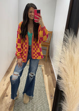 Load image into Gallery viewer, Vibrant Checkered Cardi
