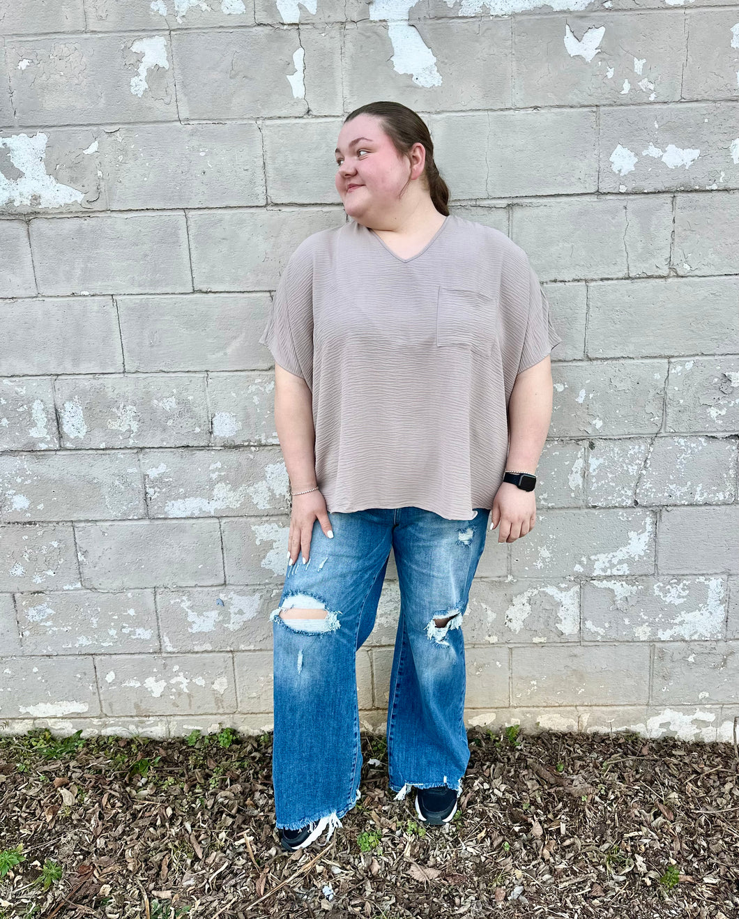 Curvy sized High Rise Wide leg