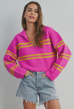 Load image into Gallery viewer, Stripe Collar Sweater
