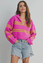 Load image into Gallery viewer, Stripe Collar Sweater
