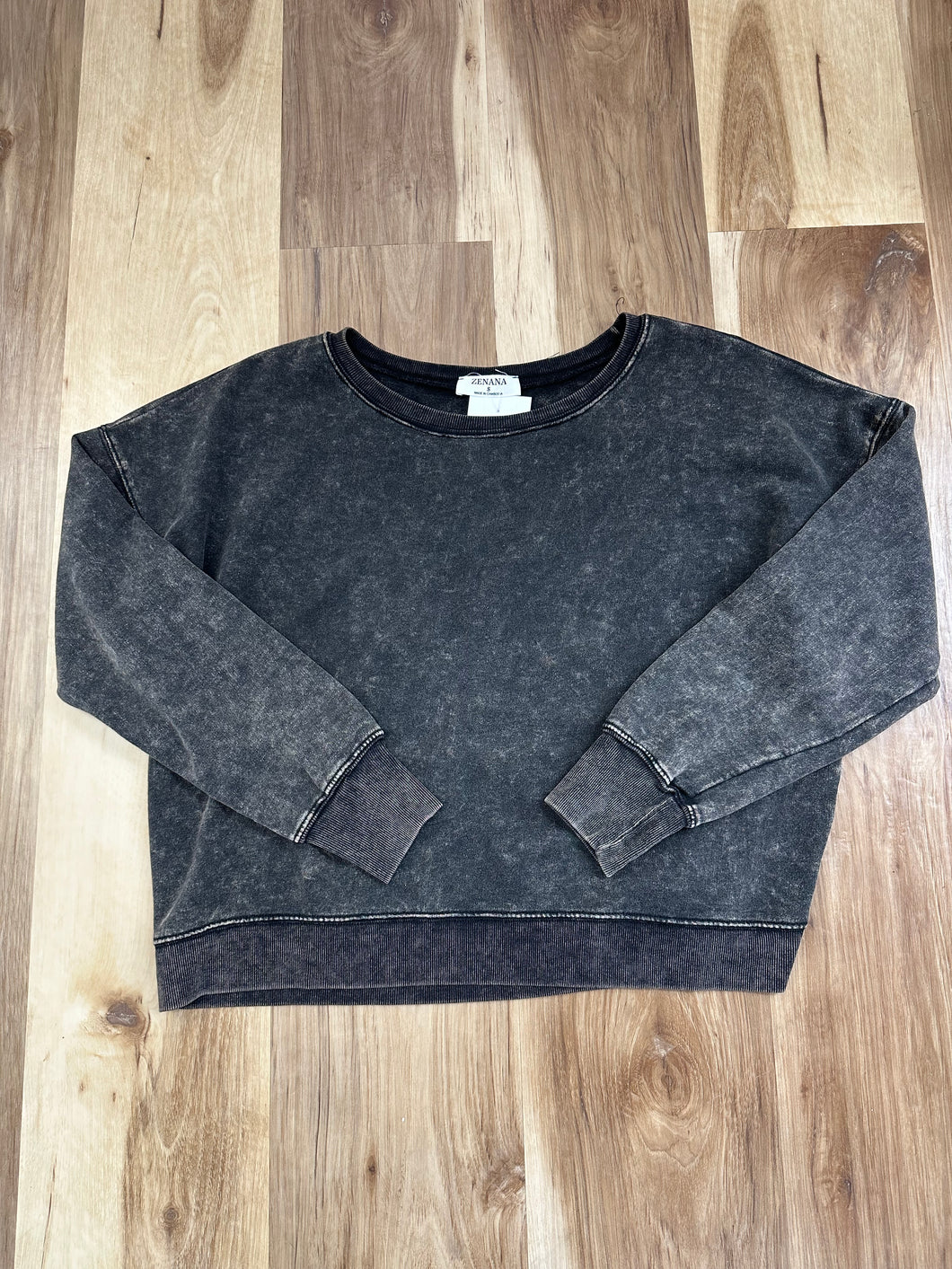 Ash Black Boat Neck Sweatshirt