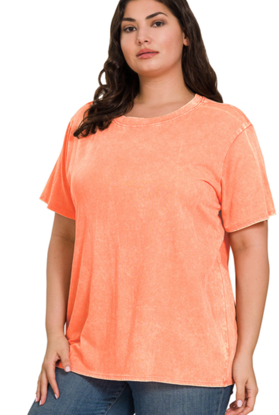 Plus Coral Short Sleeve