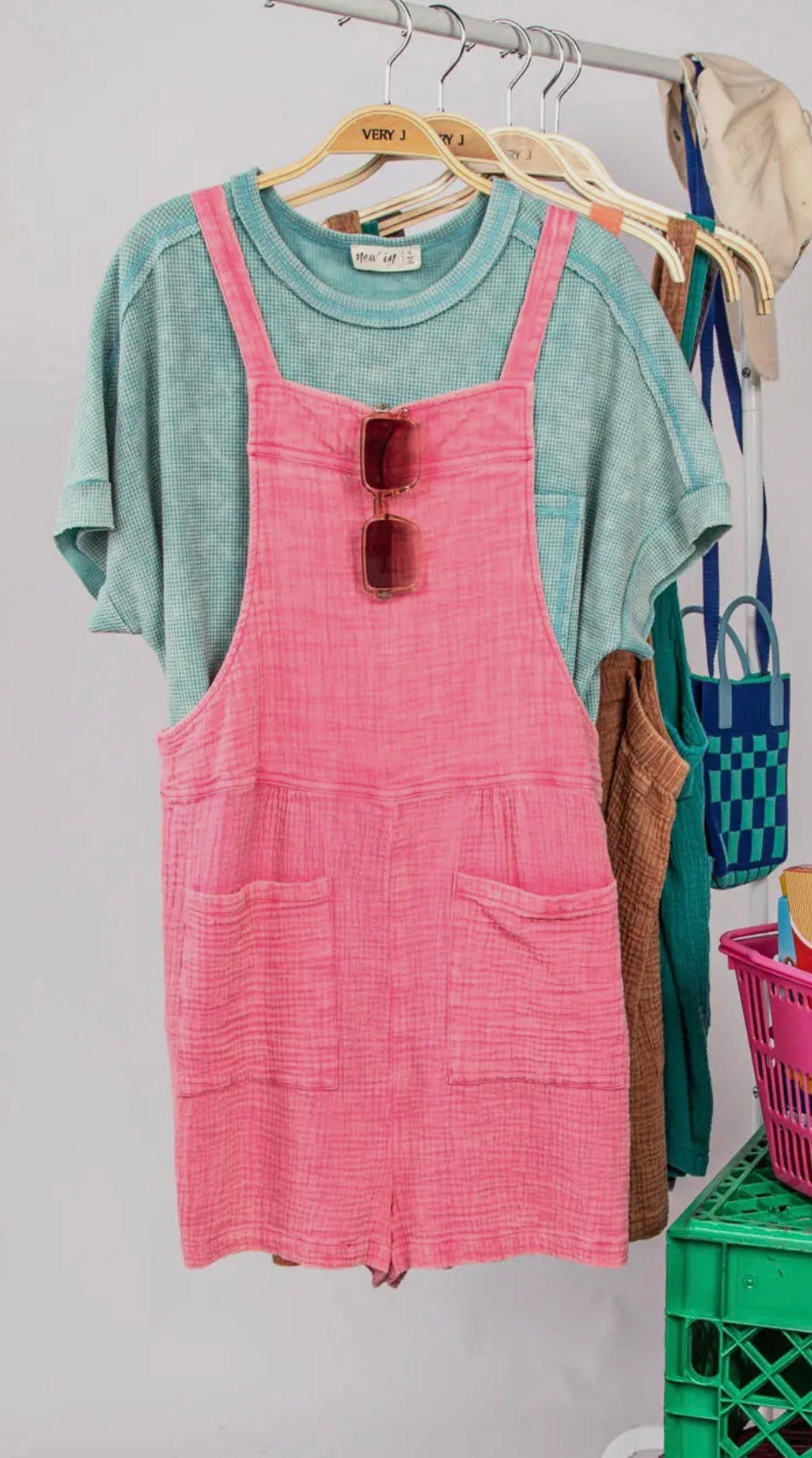 Sleeveless Gauze Overall Romper