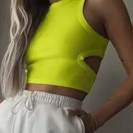 Lime Green Sports Cut Back