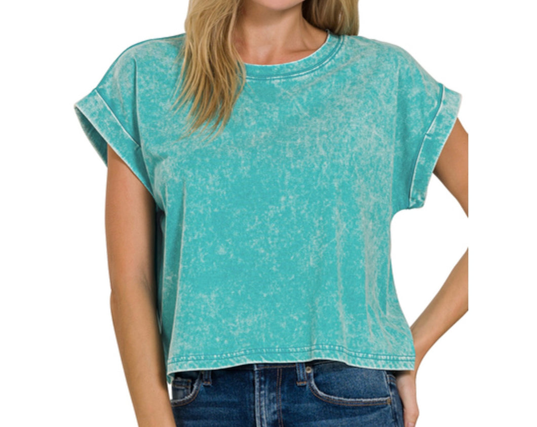 Teal Cotton Tee