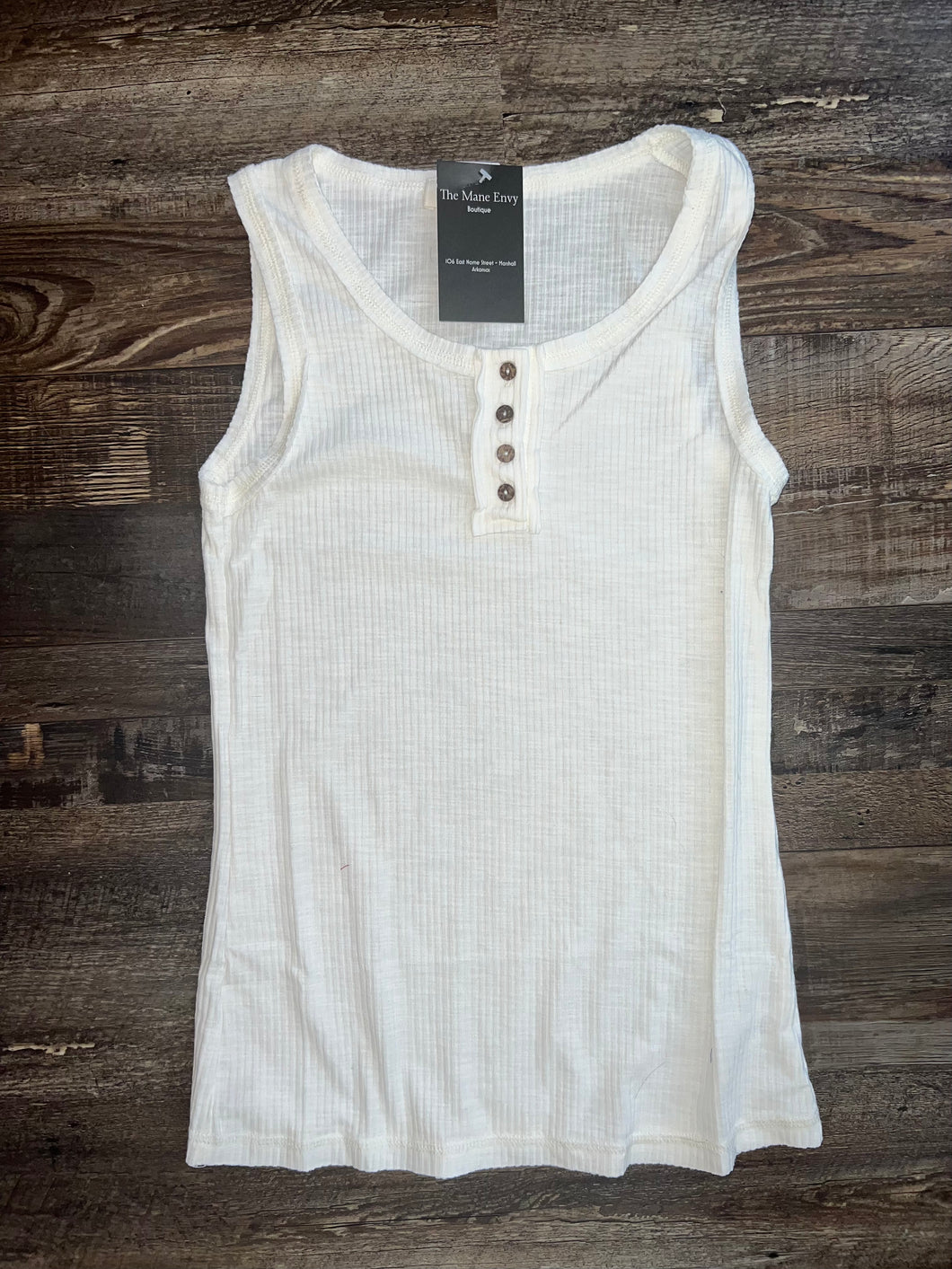 Ivory Ribbed Tank