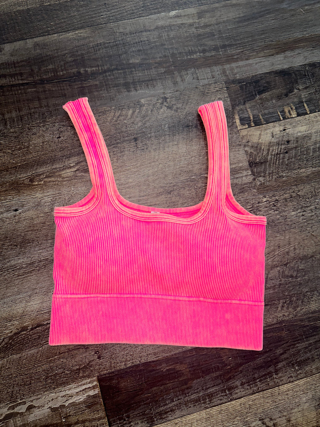 Neon Corral Crop Tank w/pads