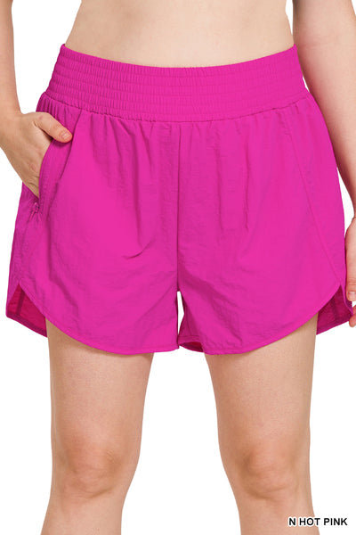 Plus Hot pink windbreaker Shorts