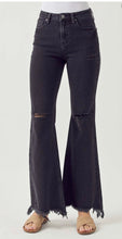 Load image into Gallery viewer, Black Risen high rise distressed jeans
