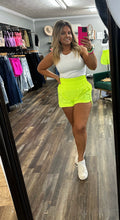 Load image into Gallery viewer, Neon Lime Windbreaker Shorts
