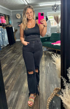 Load image into Gallery viewer, Black Rhinestone Bodysuit
