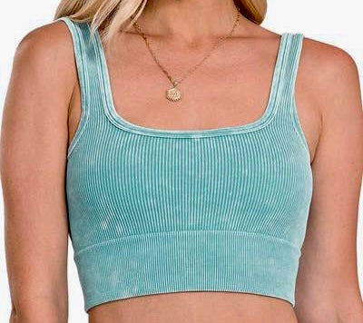 Ice Blue Crop Tank